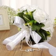 thumbnail image 2 of Guardurnaity Ramo de satén de boda con cinta de perlas Decoración nupcial Dama de honor artificial con flores para propuesta Fiesta de celebración Ropa, zapatos y accesorios Miscelánea, 2 of 6