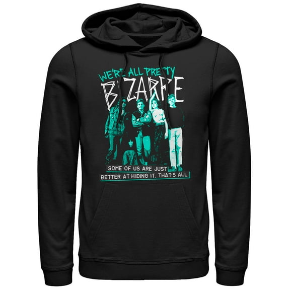 Men's The Breakfast Club We're All Bizarre  Pull Over Hoodie Black 2X Large