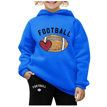 

Hbdhejl Outfit Set For Boys Girls Toddler Kids Hoodie Sweatshirt Sweatpants Pullover Hoodie Set Tracksuit 2 Piece Outfits Blue 11-12 Years