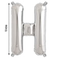 thumbnail image 3 of Efavormart 16" Shiny Metallic Silver Mylar Foil Alphabet Letter and Number Balloons, 3 of 10