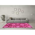 thumbnail image 3 of Ahgly Company Indoor Square Abstract Pink Modern Area Rugs, 3' Square, 3 of 4