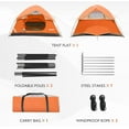 thumbnail image 6 of Camping Tent, Waterproof 2/3/4 Person Tents for Camping, Lightweight Easy Set Up Outdoor Hiking Tent Backpacking Tent with Carry Bag, Backpack Tent Suit for Family Beach Hiking Travel, 6 of 7