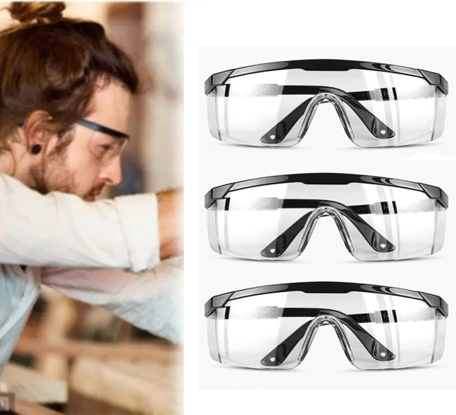 2 Lunettes De Protection Anti-Buée KAYLRE - UV400 Et Anti-Rayures Pour Travail/Bricolage