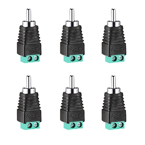 Enchufes RCA para cable de altavoz Iskueal RCA a terminal de tornillo AV