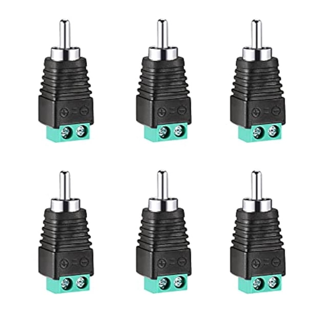 Enchufes RCA para cable de altavoz Iskueal RCA a terminal de tornillo AV