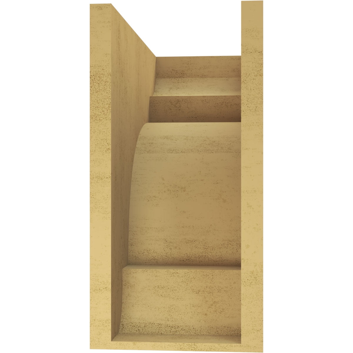 8"W x 16"D x 16"H Classic New Brighton Rough Cedar Woodgrain TimberThane Corbel, Primed Tan