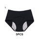 thumbnail image 4 of Minnieouse Bragas protectoras de cintura alta a prueba de fugas, entrepierna de algodón de doble capa para máxima protección, 5 pack/lote Ropa interior Negro L+5 piezas, 4 of 6
