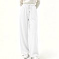 thumbnail image 6 of Bxsruta Womens Wide Leg Pants Loose Relaxed Drawstring Casual Lounge Trousers, 6 of 8