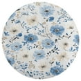 thumbnail image 3 of Floral Colorful Flower Soft Bedroom Round Area Rug, Washable Cute Nursery Circle Throw Mat, Non-Slip Contemporary Small Low Pile Floor Carpet for Dorm Bedside, 3 of 6