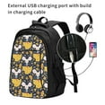 thumbnail image 2 of Balery Mouse Cheese Mochila con carga USB para hombre y mujer - Mochila impermeable y antirrobo para portátil con puerto USB para viajes, trabajo, estudios y universidad, 2 of 7