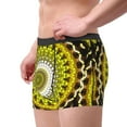 thumbnail image 2 of Pofeuu Yellow Mandala Print Men’s Boxer Briefs, Moisture-Wicking Underwear, Regular,Trunk-Large, 2 of 5
