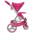 thumbnail image 2 of 509: Garden Doll Jogger Stroller - Kids Pretend Play, Front Bumper Bar, Swivel Wheels, Safety Harness & Retractable Canopy, Ages 3+, 2 of 5