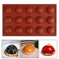 thumbnail image 2 of Molde de silicona para chocolate con 15 agujeros, reutilizable, para hornear, para chocolate, jabón, fondant, decoración de tartas de cumpleaños, 2 of 14