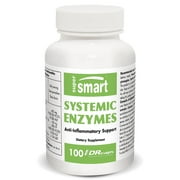 Supersmart - Systemic Enzymes - with Bromelain, Papain & Pancreatin - Proteolytic & Digestive Health Supplement - Inflammation Relief | Non-GMO & Gluten Free - 100 DR Capsules