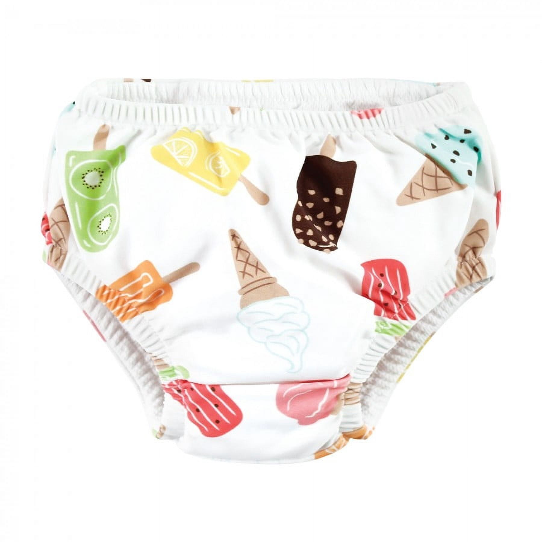 Hudson Baby Infant Girl Swim Diapers, Ice Cream, 3 Toddler