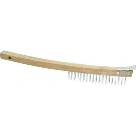 

Value Collection - 3 Rows x 19 Columns Bent Handle Scratch Brush with Scraper - 6 Brush Width 13-1/2 OAL 1 Trim Length (50 Pack)