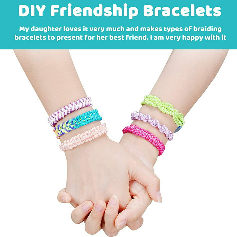 Iflove Friendship Bracelet Making Kit,Arts Crafts for Child 6-12 Years,DIY  Pink Bracelet Making Kit Girls 