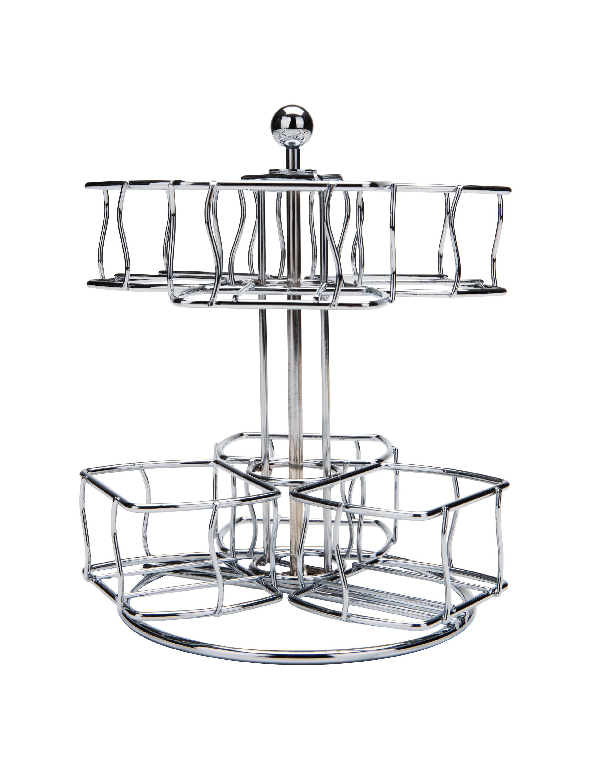 Mind Reader Tea Bag Carousel, Wire Tea Holder, Rotating Tea Bag Organizer, Lazy Susan Tea Holder