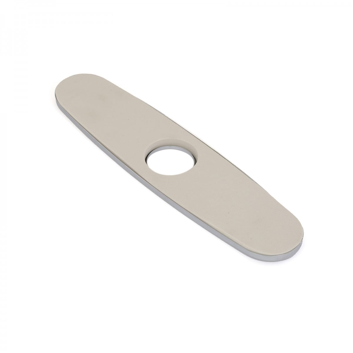 Renovators Supply Manufacturing 8-Inch Chrome Plated Brass Faucet Cover Plate – Single Hole Bathroom Sink Escutcheon for Widespread Faucet Installation by Renovators Supply Manufacturing