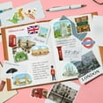 thumbnail image 3 of Navy Peony Bustling London Travel Stickers (28pcs) - Gouache, Waterproof Decals for Scrapbooks, 3 of 12