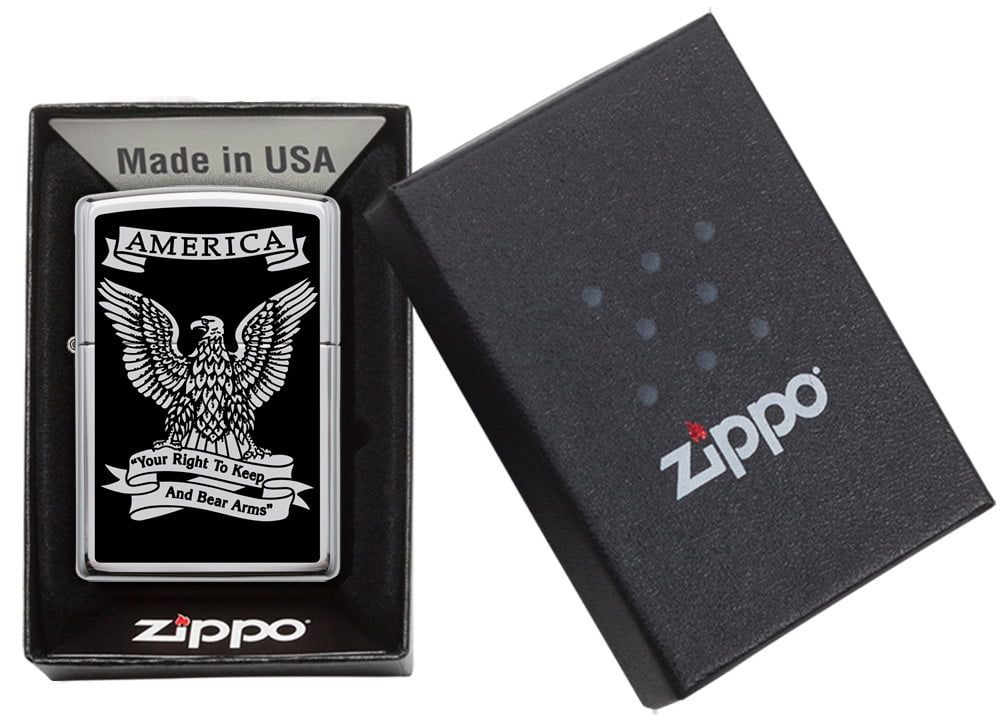 EAGLE USA ブラックライトポーチ 4個セット　0204o218 Zippo Street Chrome Eagle Windproof Pocket Lighter - Walmart.com