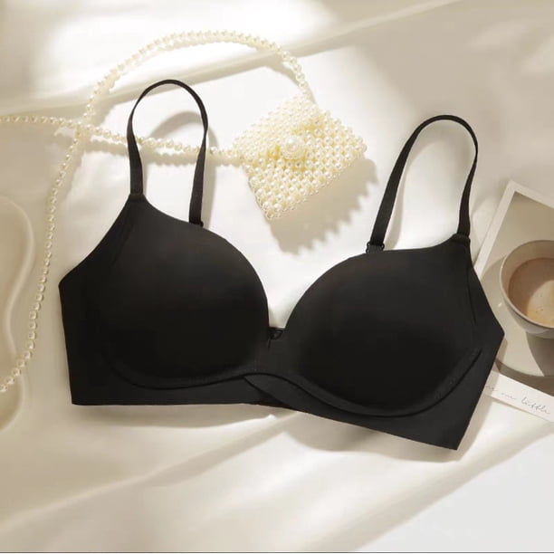 Ropa interior de mujer de una pieza sin costuras brillante sin aros pecho grande pequeño simple estilo japonés colección superior sujetador