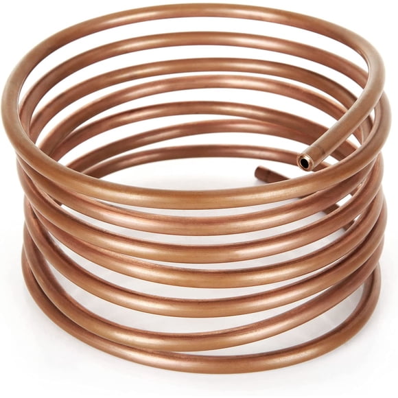 3 Meters Copper Pipes OD 6mm x ID 5mm Copper Refrigeration Tubing, T2 Microbore Copper Tube Coiled for Water Gas Plumbing