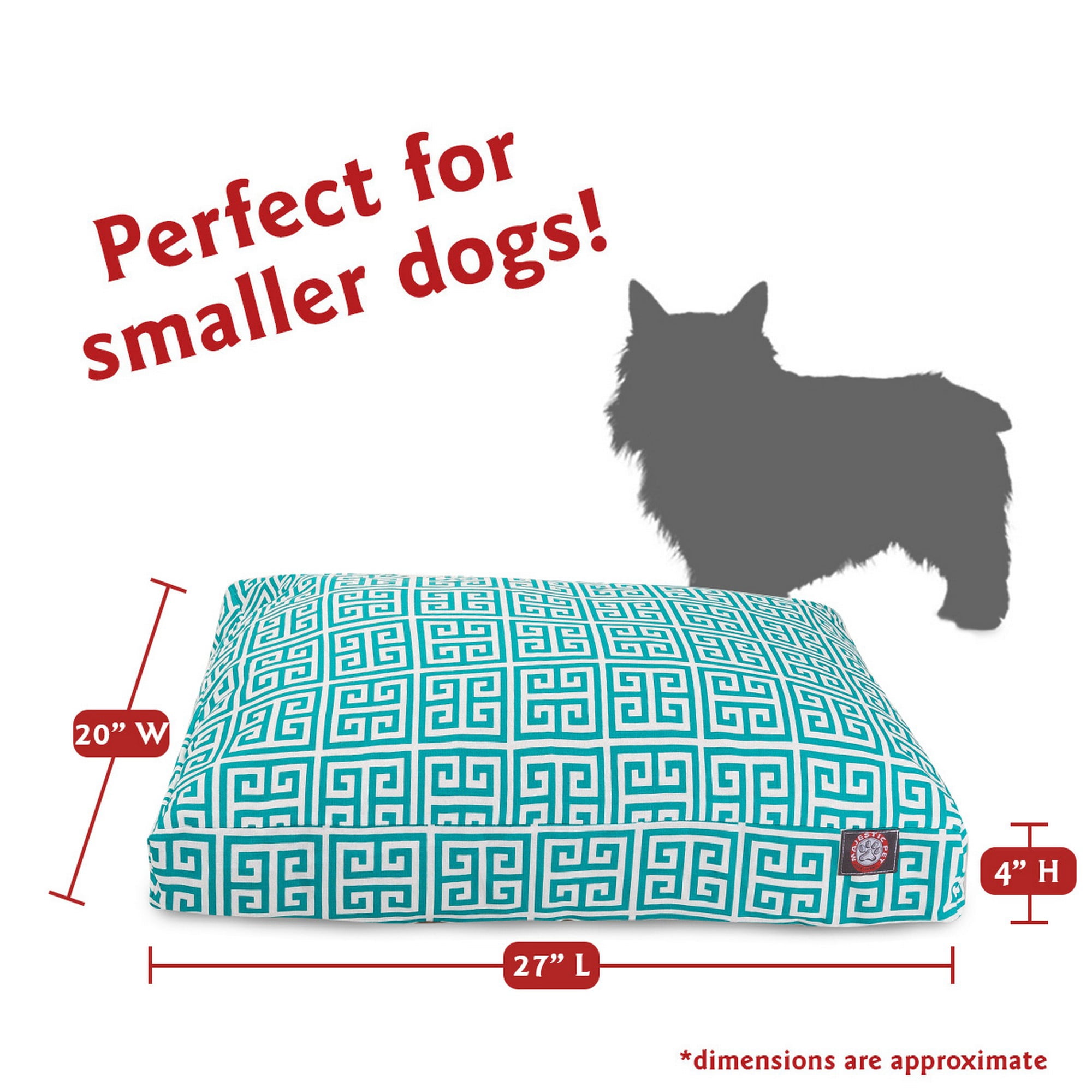 Majestic Pet | Towers Shredded Memory Foam Rectangle Pet Bed For Dogs, Removable Cover, Pacific, Small