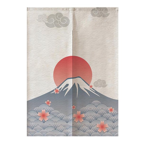 Cortina de Puerta de de Estilo Japonés Amanecer-85x150cm Sunnimix Cortina de Noren japonesa