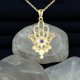 thumbnail image 4 of Collar con colgante de mano y ojo de Buda con diseño de flor de loto y flor de loto simple de estilo europeo y americano, 4 of 6