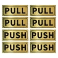 thumbnail image 1 of Unique Bargains Push Pull Door Sign 2'x5' Adhesive Horizontal Pull Push Sticker Golden 4 Set, 1 of 6