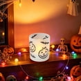 thumbnail image 5 of Yhmxh Halloween White Frosted Glass Votive Candle Holder, Jack-O'-Lantern & Bat Design Tealight Cup, Spooky Cute Halloween Decor for Table Centerpieces, Fireplace, Party, and Fall Home Decor, 5 of 6