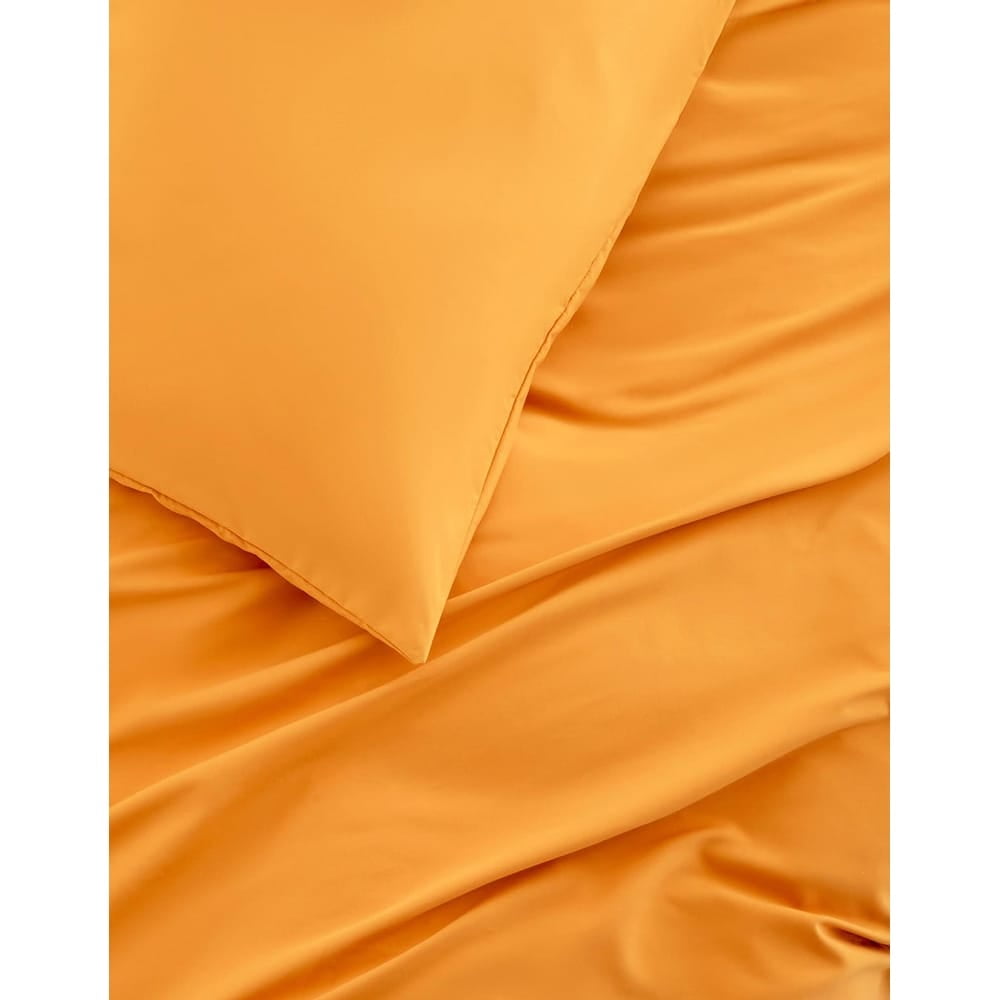 Sonive Duvet Cover Set with Nanotex Coolest Comfort Technology Breathable Fabric (King, Orange)