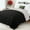 Black/Light Grey, variant on CGK Linens Premium Down Alternative Comforter - Queen Size All-Season Fluffy & Cozy Duvet Insert, Navy Blue