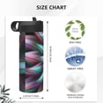 thumbnail image 4 of Yiaed Colored Abstract Print Water Bottle with Straw Lid, Stainless Steel Double Wall Insulated Water Bottle | Leak-Proof and Spill-Proof Water Bottle, 4 of 8