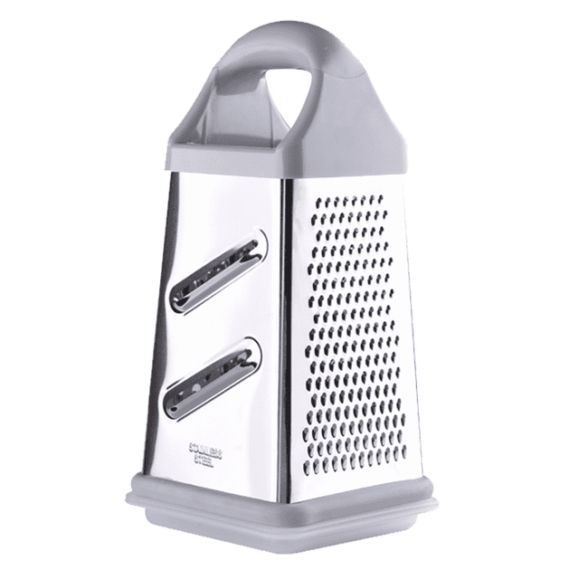 Rallador de cassette, rallador de acero inoxidable con revestimiento antiadherente de 4 lados, para queso parmesano, chocolate, base antideslizante MFZFUKR CPB-DE-LYY2217-3