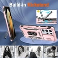 thumbnail image 5 of for Samsung Galaxy S21 Ultra Case with [2 Pack] HD Screen Protector with Slide Camera Cover,  360° Rotation Ring Kickstand [ Grade] Shockproof Protective Case for S21 Ultra, Rose Gold, 5 of 15