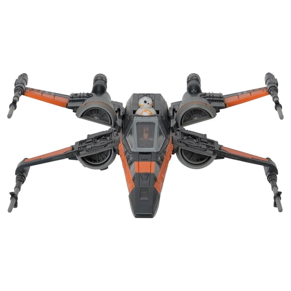 Star Wars Micro Galaxy Squadron Poe Dameron's T-70 X-wing - 5 inch Play Vehicle with Two 1 inch Accessories