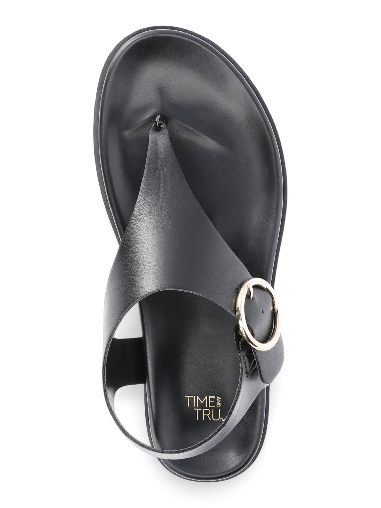 Time and Tru Women's Minimalist Buckle Sandals