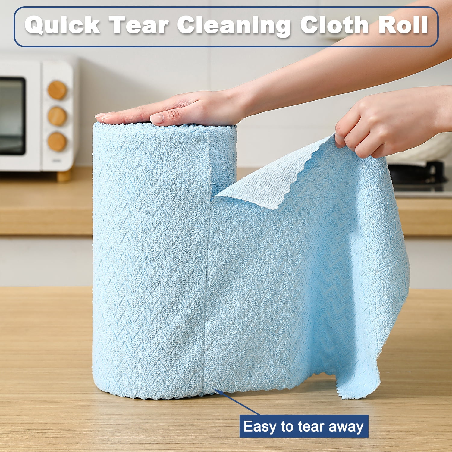 Beartech Microfiber Cleaning Cloth Roll,80 Pack Cleaning Towels,Lint Free Rags Paper Towels & Tear Away Reusable Towels,Washable Shop Rags wipe Cloth,Wash Cloths Dish Rags for Car Kitchen Window