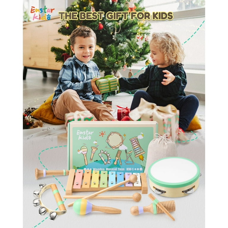 Eastar Kido Kids Musical Instruments, 7-in-1 Montessori Sound Set