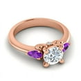 thumbnail image 3 of Diamond-Capitals 2.50 Carat Round Cut (F-G/VS1) Natural Diamond Amethyst Gemstone Sparkle Wedding Ring for Girls 14K Rose Gold Size 6, 3 of 8
