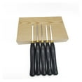 thumbnail image 4 of 5pcs/set HSS Lathe Chisel Set Woodworking Turning Tool Set HSS High Speed Steel Semicircle Knife Hand-held Wooden Turning Tool ,Long Lasting, 4 of 6