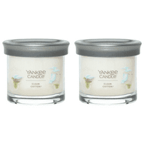 Yankee Candle Small Tumbler Scented Single Wick Jar Candle, Clean Cotton, 4.3 oz (Pack of 2)