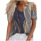 thumbnail image 2 of Fiudx Camisas de Mujer Blusa de Manga Corta con Hombros Descubiertos y Estampado Cómoda Informal para Mujer a La Moda, 2 of 5