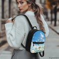 thumbnail image 3 of HELLHERO Butterfly Pattern Small Backpack with Adjustable Strap Front Pocket Mini Backpack for Work, Polyester Lightweight Daypack for Shopping, 3 of 8