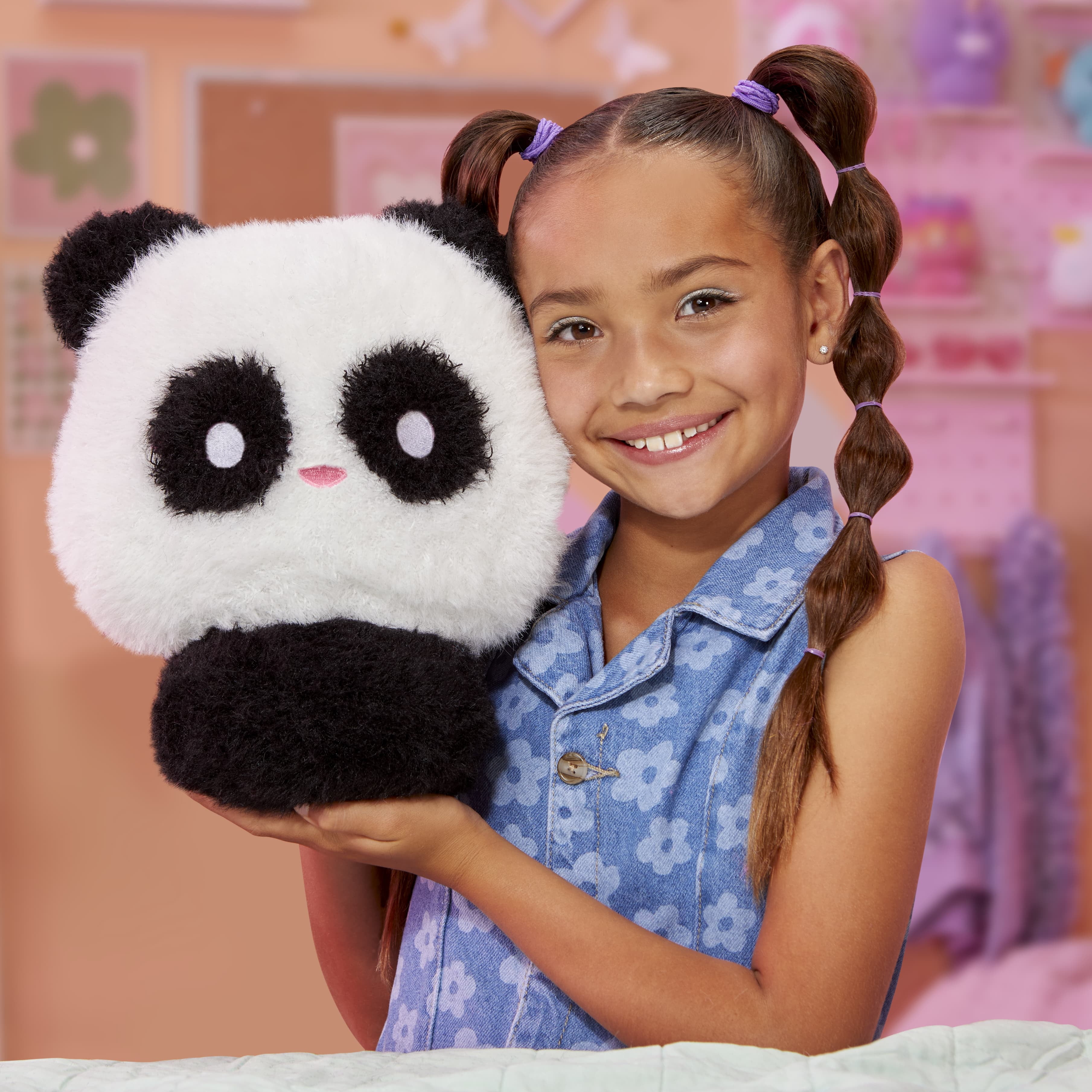 Fluffie Stuffiez Panda Large Collectible Feature Plush 11 - Surprise  Reveal Unboxing with Huggable ASMR Fidget DIY Fur Pulling, Ultra Soft Fluff