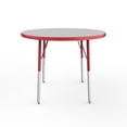 thumbnail image 3 of ECR4Kids 36in Round Premium Thermo-Fused Adjustable Activity Table Grey/Red/Red - Standard Swivel, 3 of 4
