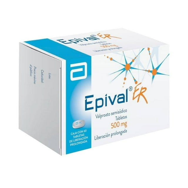 Epival ER 500 mg 60 tabletas de liberación prolongada