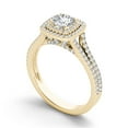 thumbnail image 2 of 1-1/4 Carat T.W. Diamond Split Shank Double Halo 14kt Yellow Gold Engagement Ring, 2 of 4